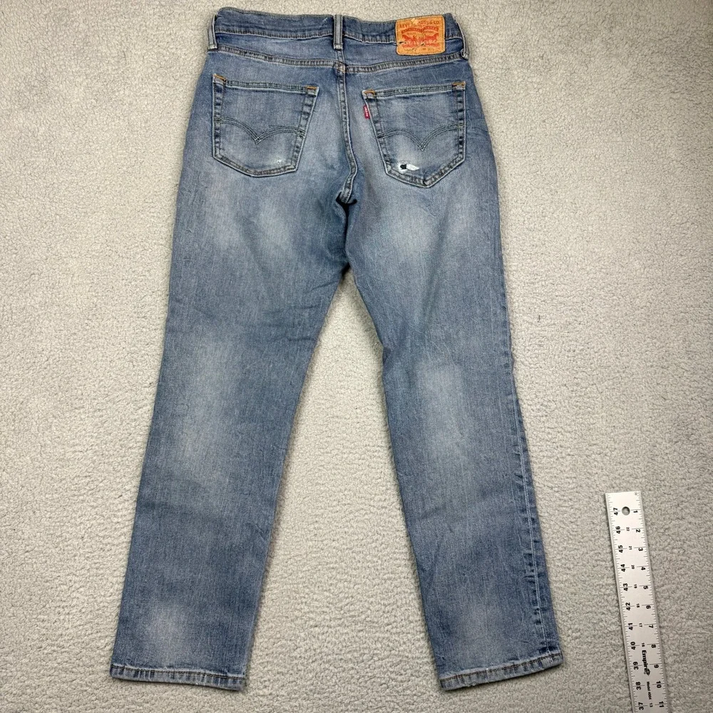 Levi's 511 Slim‎ Fit Jeans, Blue Denim, Distressed, Rips, Casual, Menswear